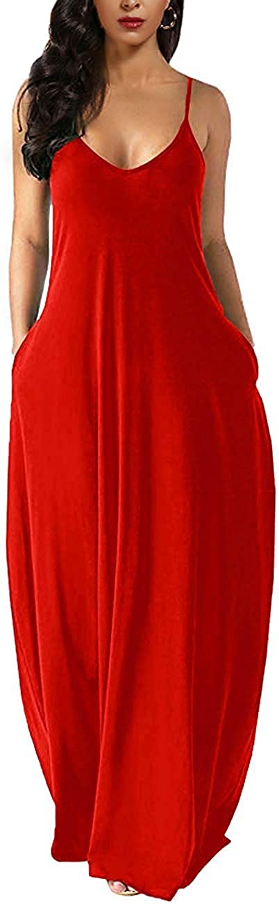 Price:$19.99 Women's Casual Maxi Dresses Summer Sexy Stripe Long Floor Length Sleeveless Colorful Sundresses Plus Size at Amazon Women’s Clothing store