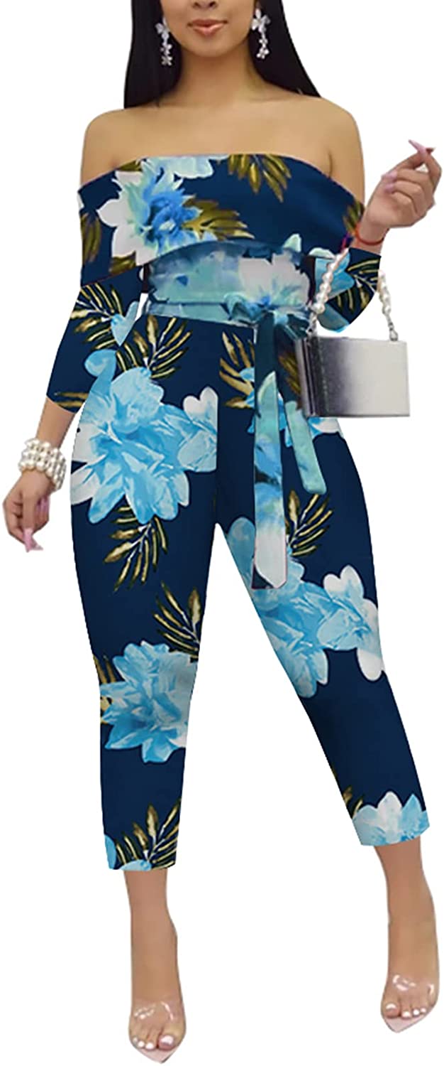 Price:$35.99 Bodycon Boho Jumpsuits for Women - Off Shoulder Bandage Tie Dye Short Rompers Beach Club Outfits : Clothing, Shoes & Jewelry
