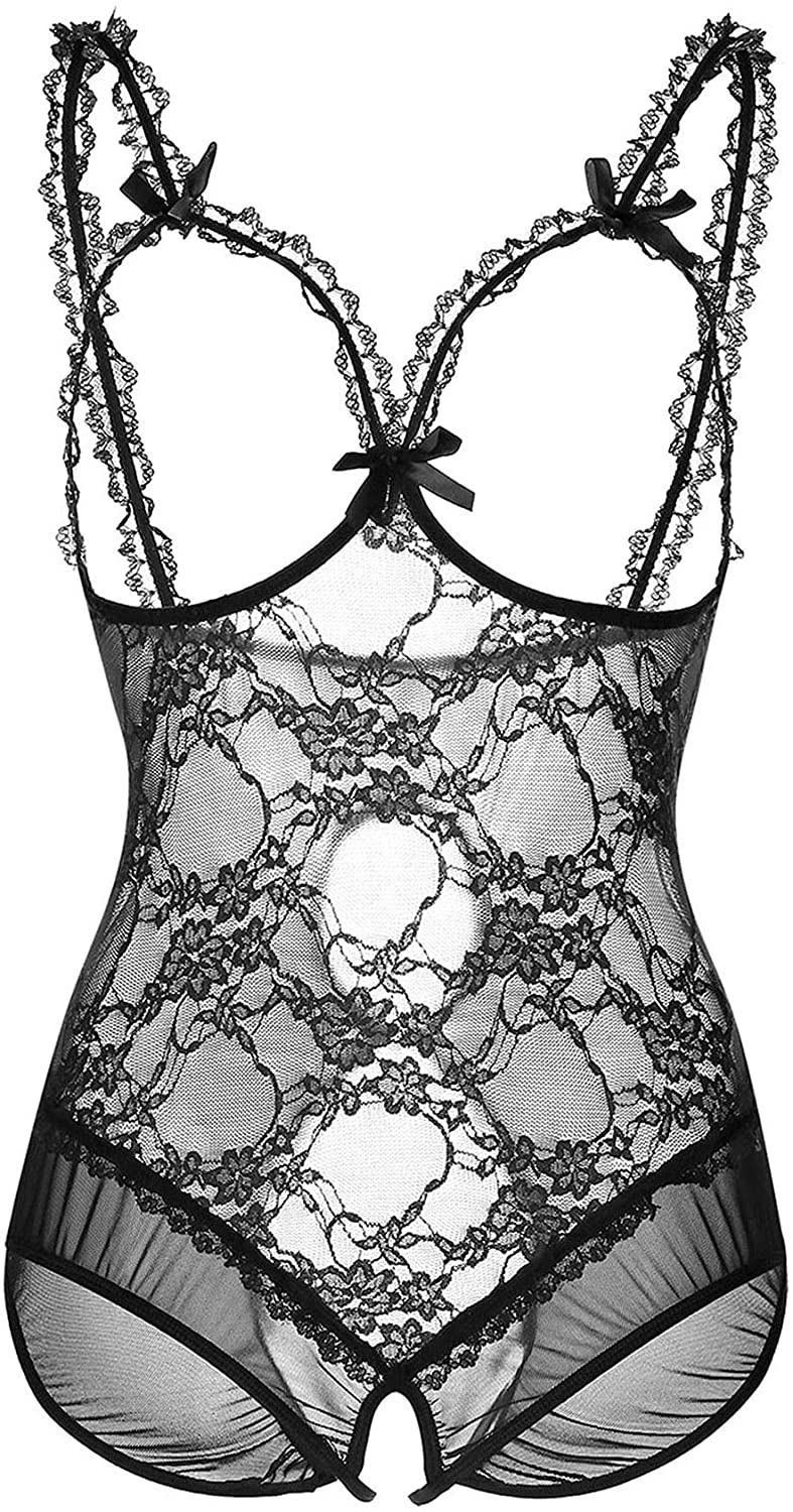 Price:$17.99 Size Lingerie for Women Sexy One-Piece Teddy Valentine's Day Lingerie Bodysuit at Amazon Women’s Clothing store