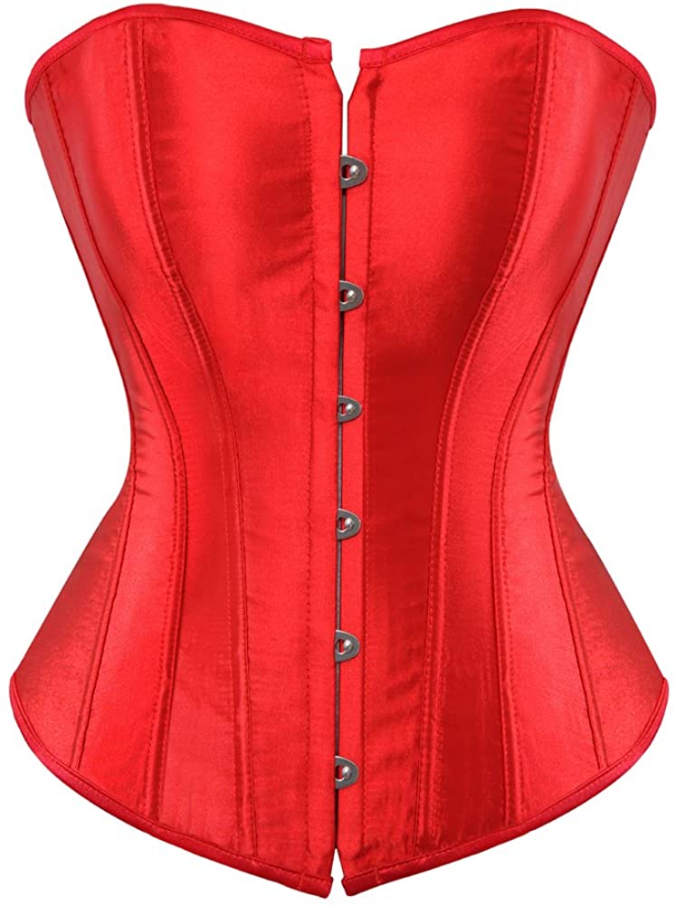 Price:$18.98 Bustier Corset Top Sexy Lingerie Sets Black Satin Waist Cincher: Clothing, Shoes & Jewelry