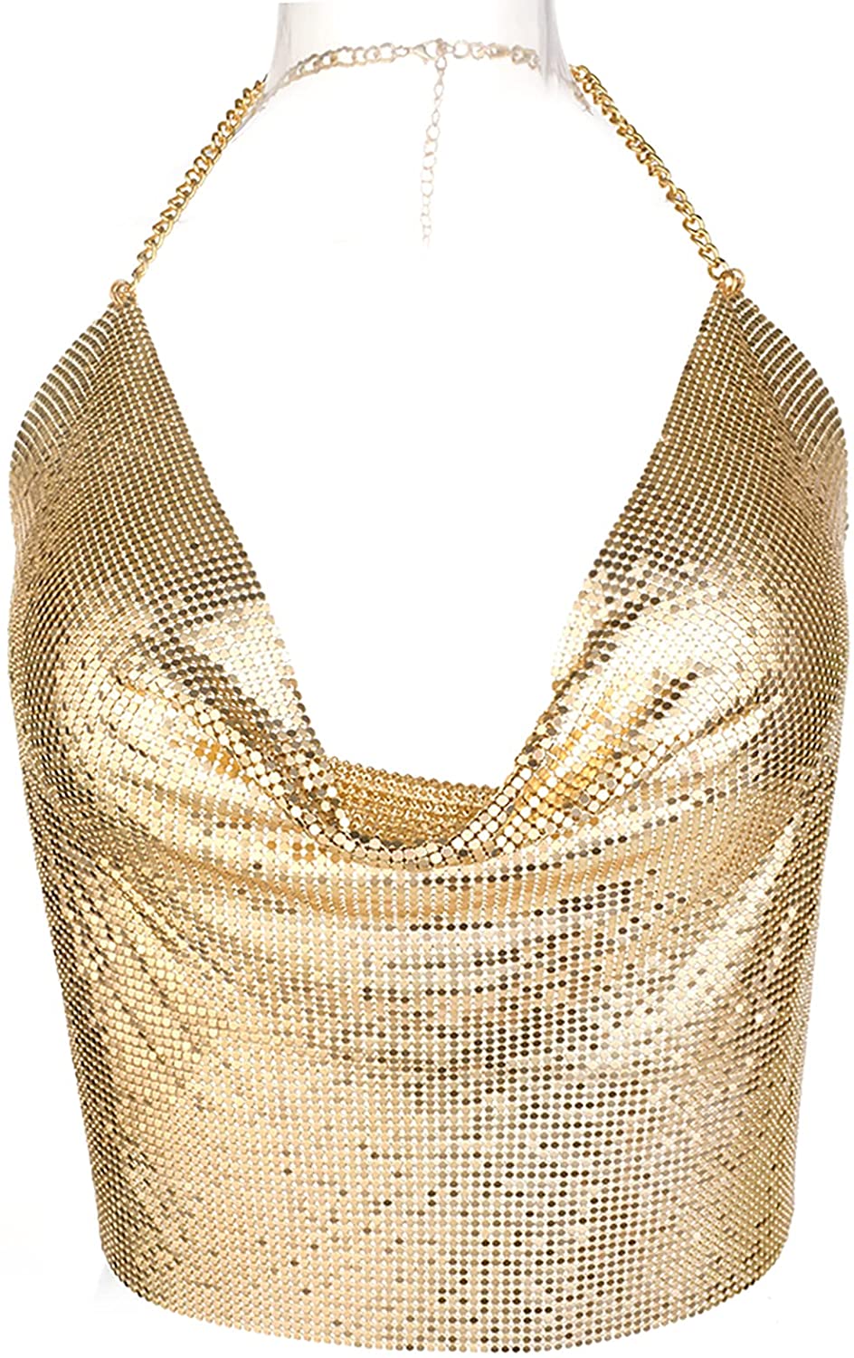 Price:$17.99 Body Chain Jewelry - Bling Sexy sequin bra Body Chains for Women and Girls Party Carnival Tassel Bra Chain Top (Golden chain top) : Clothing, Shoes & Jewelry