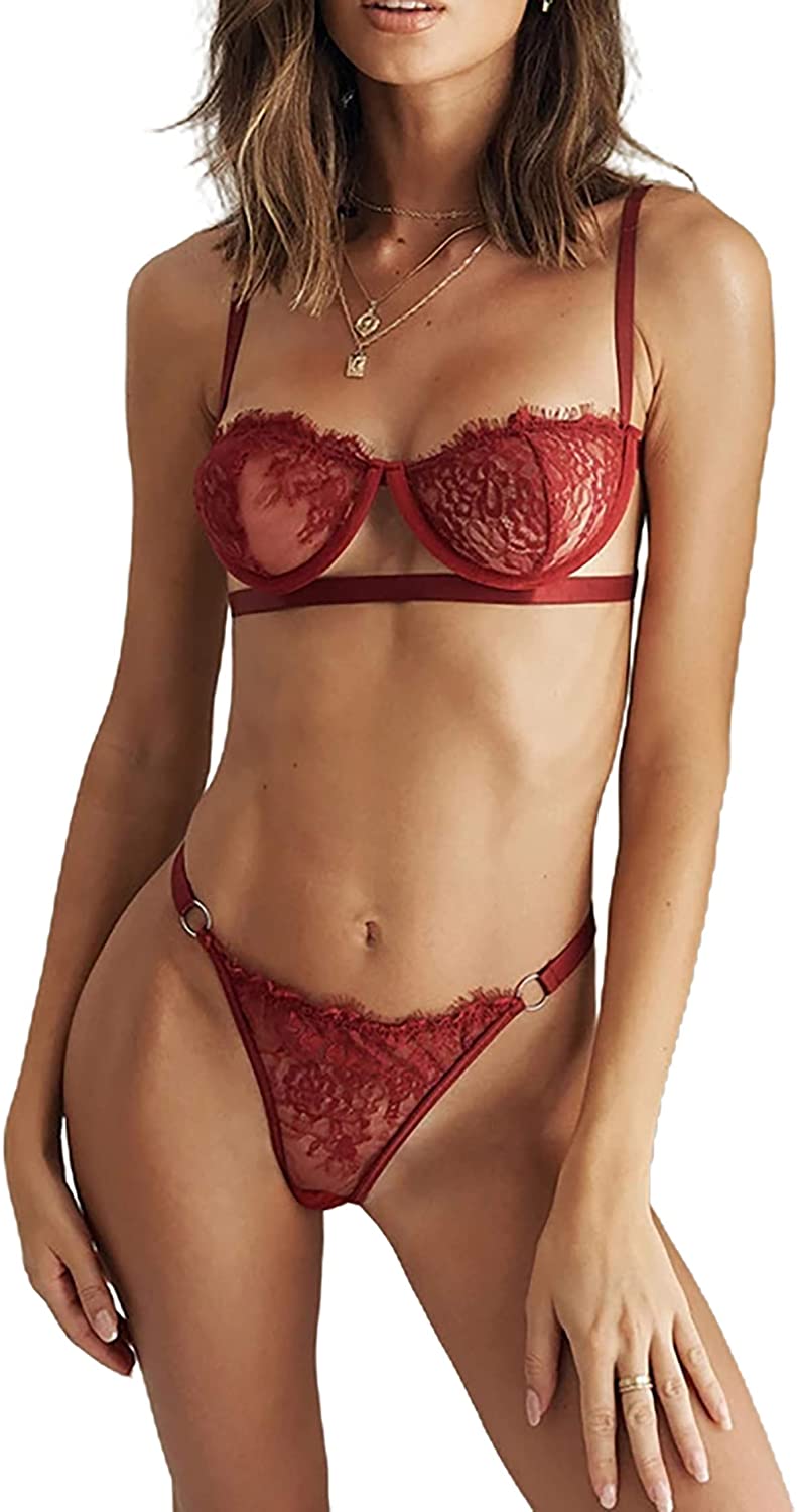 Price:$9.99 Choice Women's 2 Piece Sexy Lingerie Set Lace Bra and Panty Sets: Clothing, Shoes & Jewelry