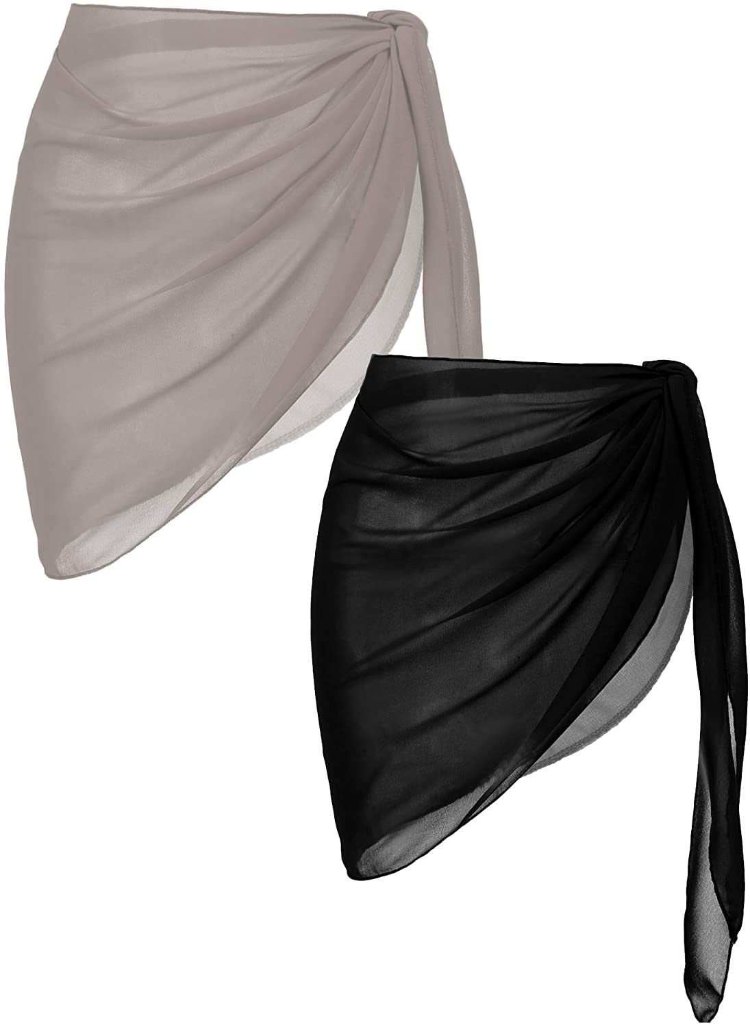 Price:$5.66 2 Pieces Women Beach Sarongs Sheer Cover Ups Chiffon Bikini Wrap Skirt for Swimwear S-XXL at Amazon Women’s Clothing store