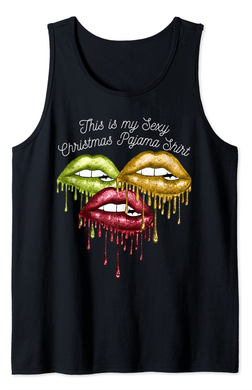 Price:$19.99 is My Sext Christmas Pajama Top Tank Top : Clothing, Shoes & Jewelry