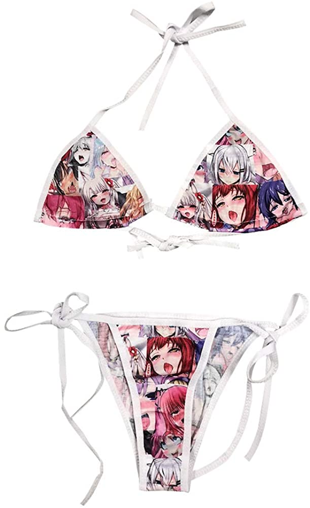 Price:$15.99 Cute Micro Bikini Lolita Japanese Anime Bra and Panty Set Cosplay Thong Bikini Colour : Clothing, Shoes & Jewelry