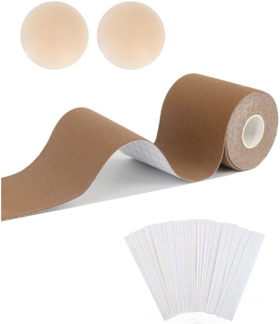 Price:$14.99 Breasts Boob Tape - XL Breast Lift Cups D-F, 3 Inc Boobytape - Silicone Reusable Pasties - Double Sided Body and Clothing Tape - Big Bob Hold - Body Adhesive : Clothing, Shoes & Jewelry