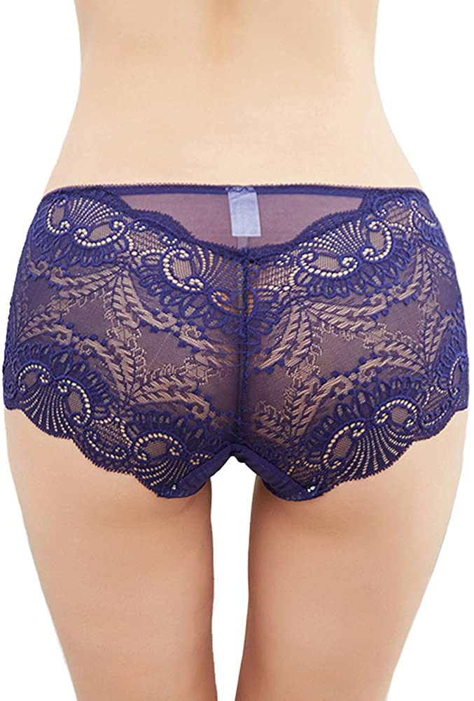 Price:$6.39 Sexy Lace Panties Cotton Hipster Briefs Women Lingerie at Amazon Women’s Clothing store