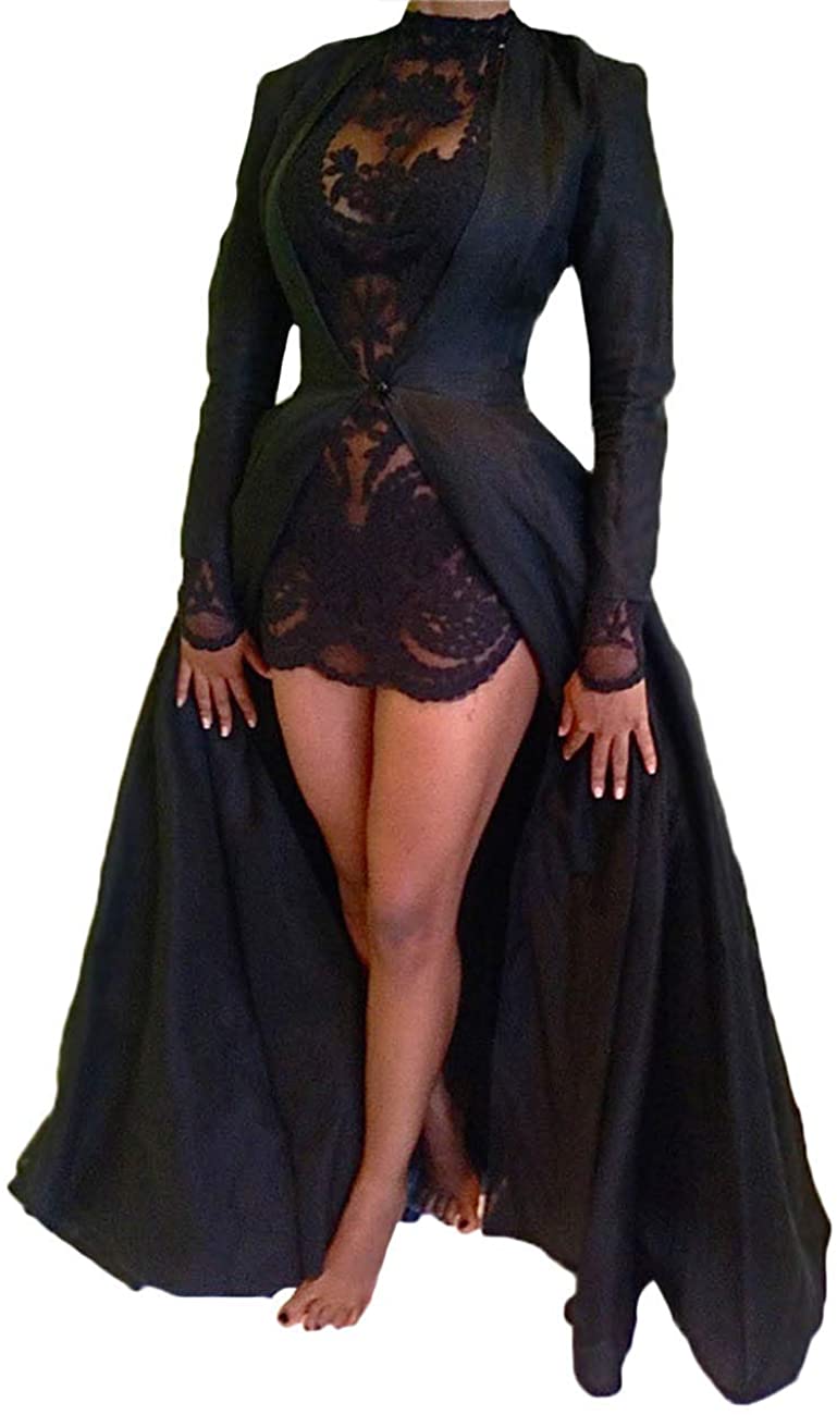 Price:$36.99 Women's Sexy 2Pcs Gothic Lace Sheer Jacket Long Dress Gown Party Halloween Costume Outfit : Clothing, Shoes & Jewelry