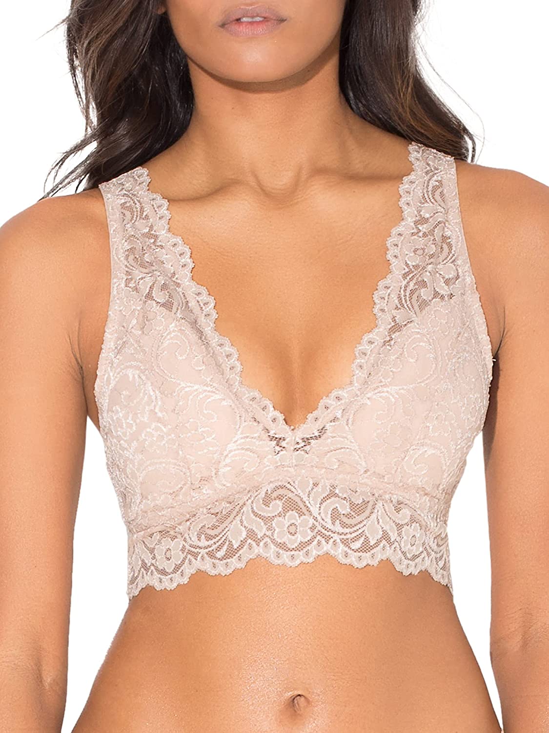Price:$9.99 & Sexy Women's Signature Lace Deep V Bralette at Amazon Women’s Clothing store
