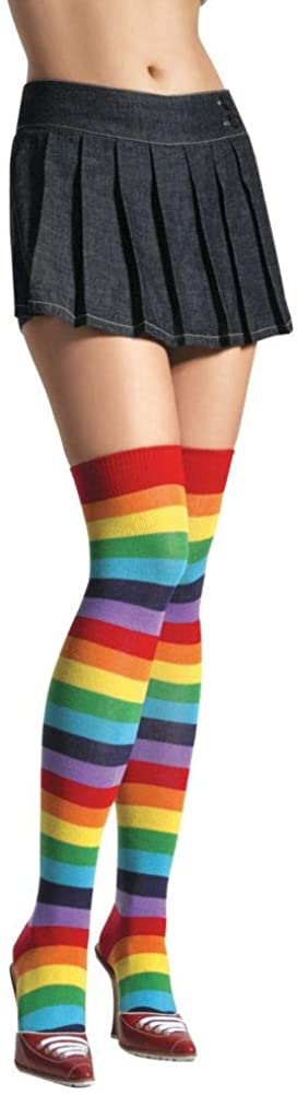 Price:$9.99 Avenue womens Rainbow Pride Festival Thigh Highs Casual Sock, Multi, One Size US: Socks: Clothing, Shoes & Jewelry