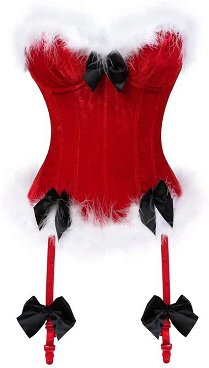 Price:$18.99 Corset Santa Lingerie for Women Costume Bustier Top Sexy: Clothing, Shoes & Jewelry