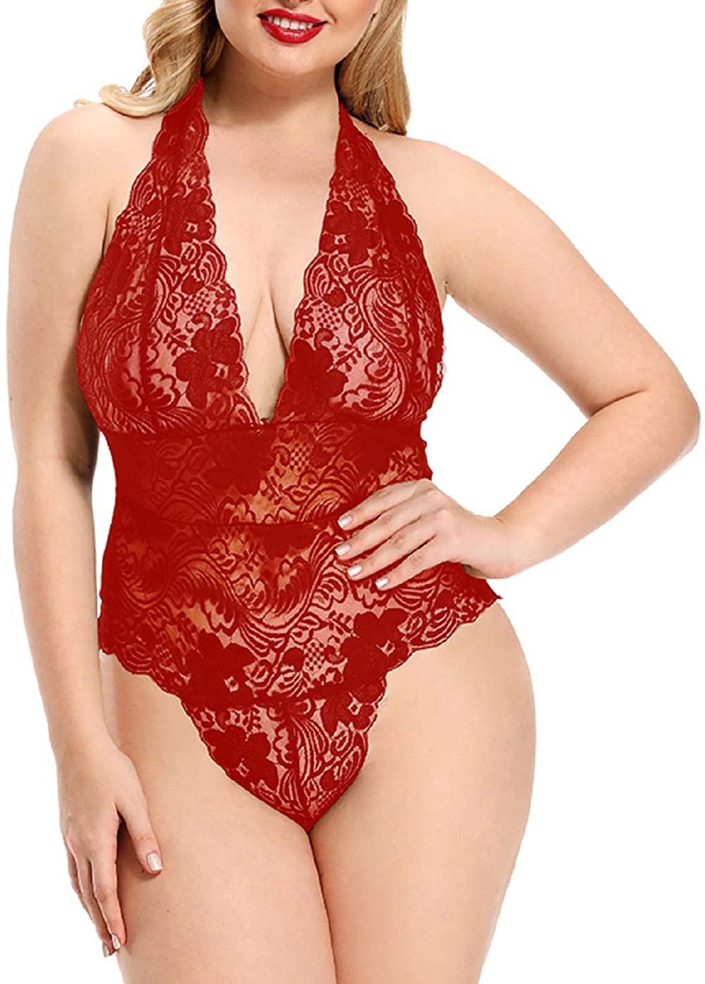 Price:$10.99 Size Open Back Lace Lingerie, Deep V Teddy& Bodysuits, Babydoll Sleepwear : Clothing, Shoes & Jewelry