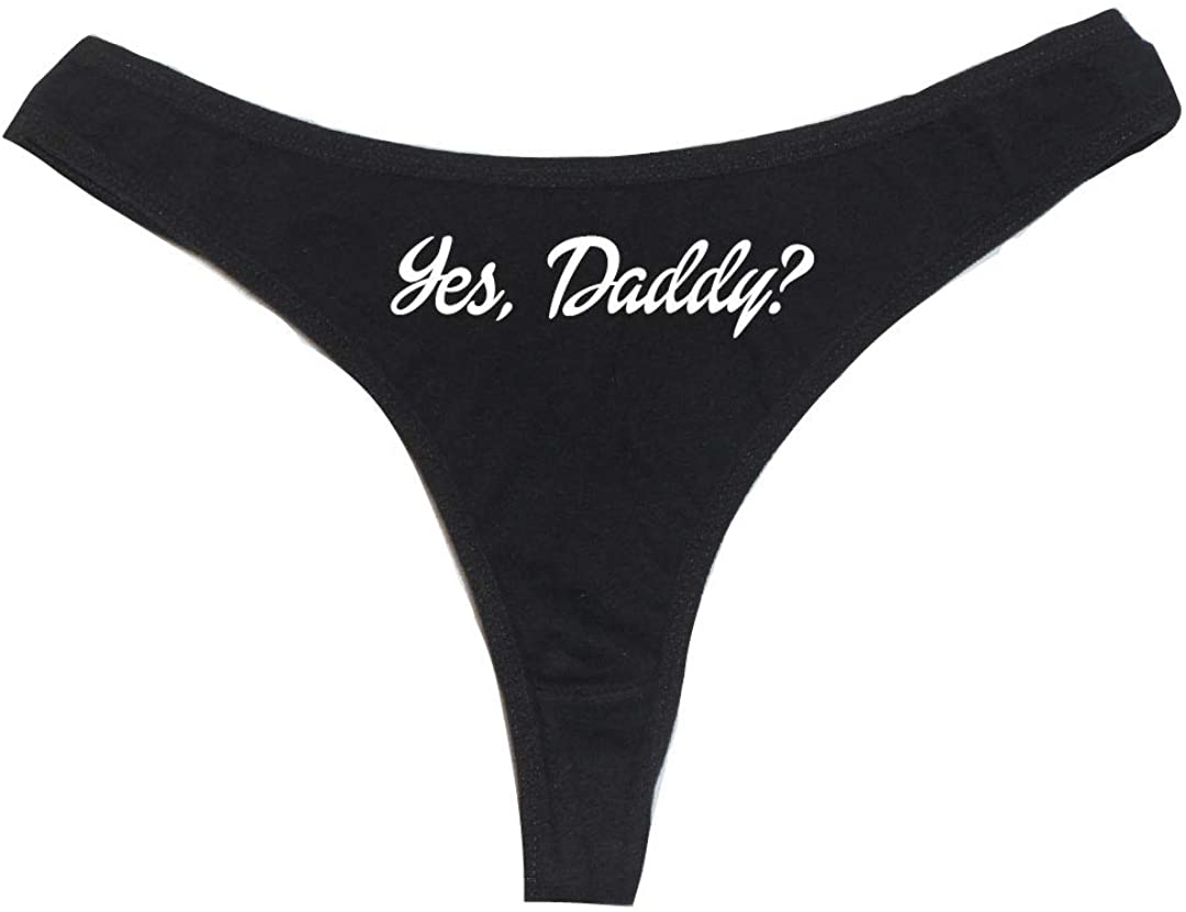 Price:$14.99 Girl Undies Yes, Daddy? Women's High Rise Sexy Thong, Undies!: Clothing, Shoes & Jewelry