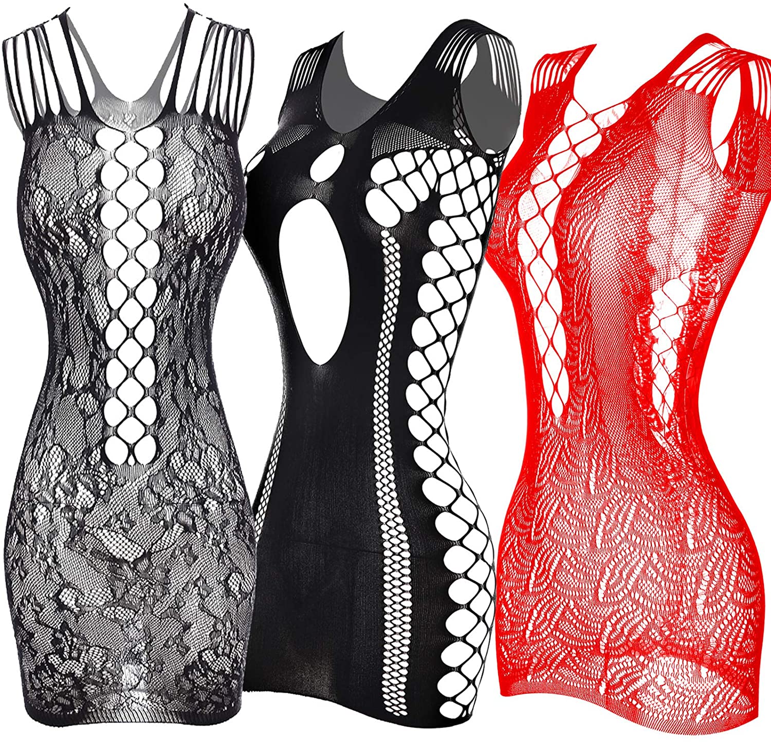 Price:$13.98 Babydoll Sexy Dress Lingerie for Women Strappys Criss Cross Sleepwear Nightwear Red Black at Amazon Women’s Clothing store