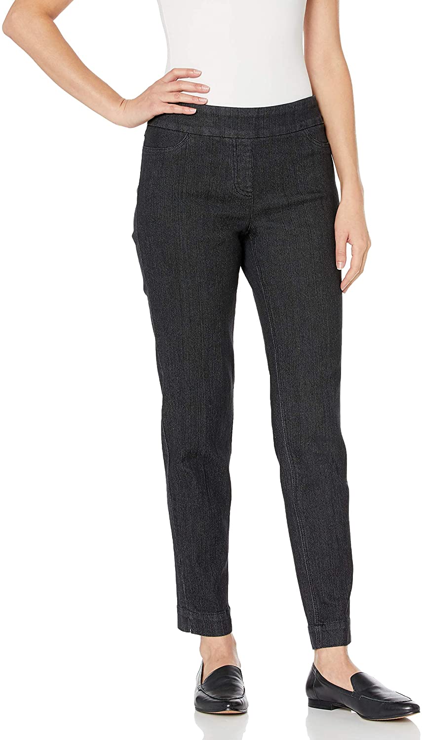 Price:$25.40 Women's Wide Band Pull on Ankle Pant with Tummy Control at Amazon Women’s Clothing store
