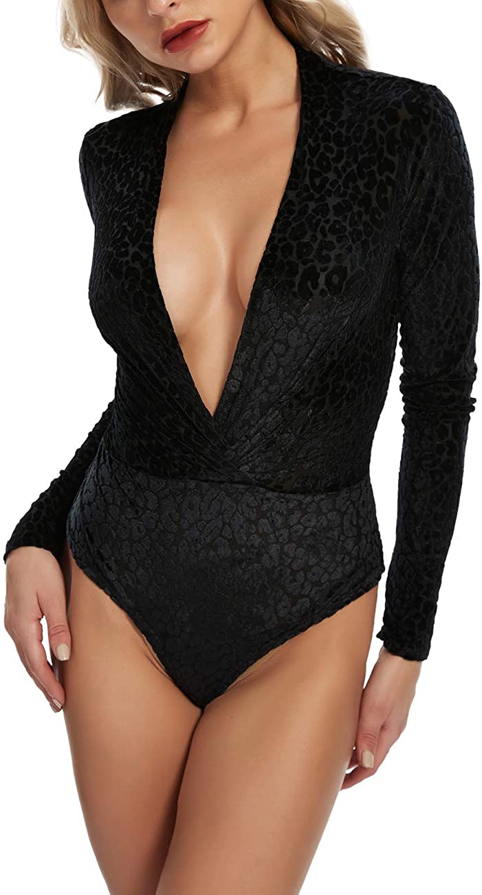 Price:$9.99 Women Jumpsuit Bodysuit Shirt and T shirt, Lace Body Lingerie One Piece Teddy Snap Crotch Sleepwear Leotard : Clothing, Shoes & Jewelry