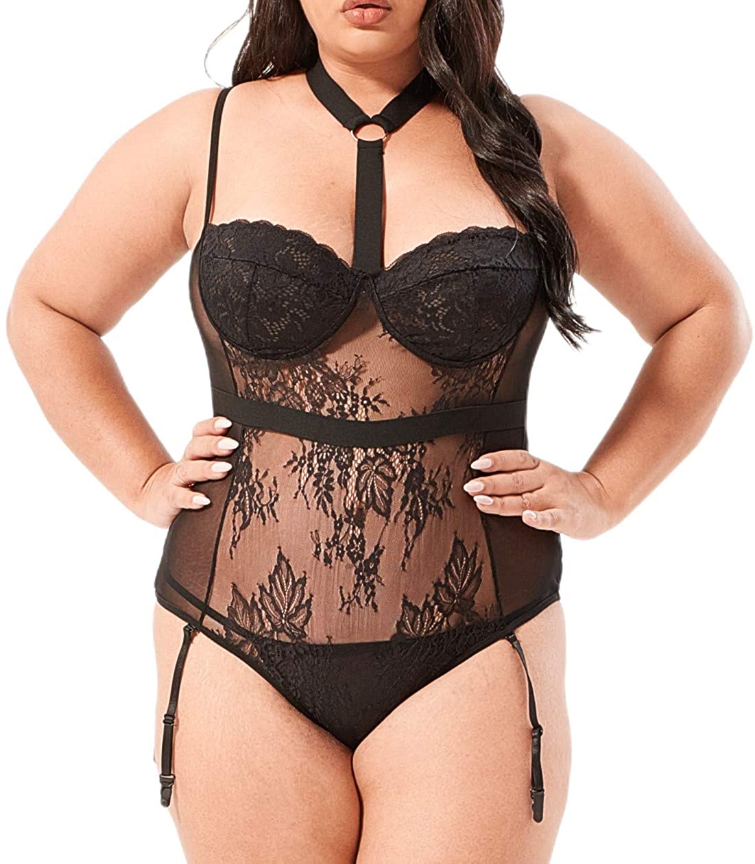 Price:$35.99 Women Sexy Lingerie Plus Size Suspender Underwear Skirt Sexy Bra and Panty: Clothing, Shoes & Jewelry