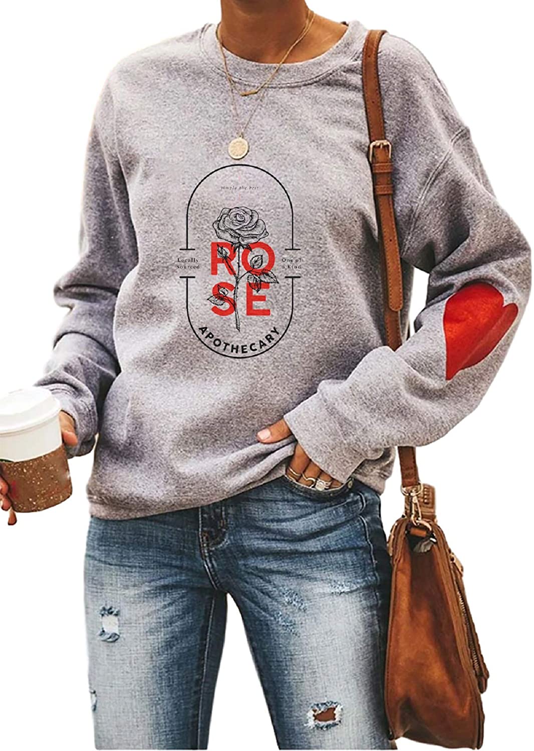 Price:$22.99 Day Sweatshirts for Women Casual Crew Neck Long Sleeve Sweater Mother's Day Love Heart Print Shirts : Clothing, Shoes & Jewelry