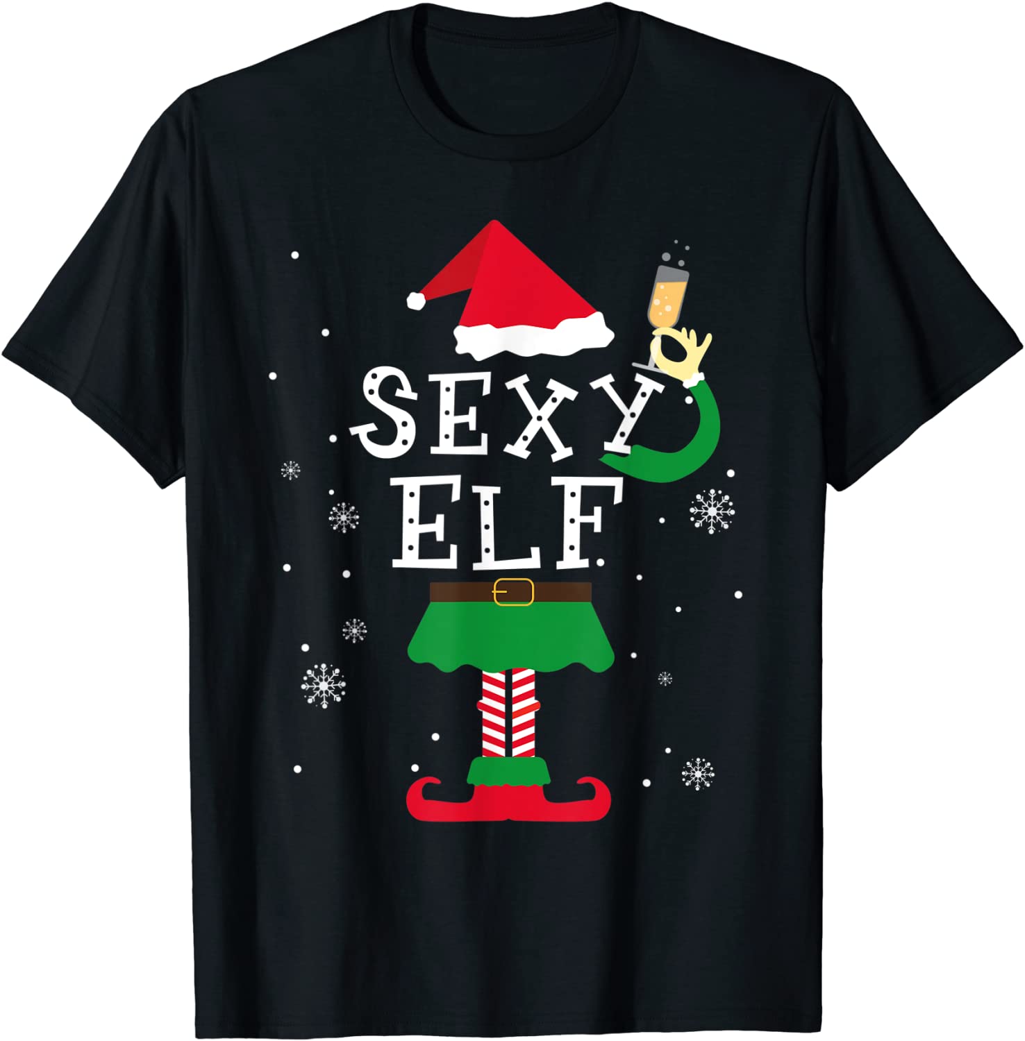 Price:$14.99 Elf Funny Christmas Gift Pajamas Elves Gift T-Shirt : Clothing, Shoes & Jewelry