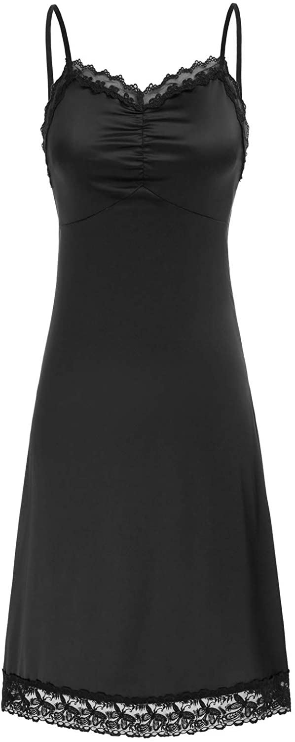 Price:$5.99 KOLE Womens Lace Slip Dresses Satin Chemise Nightgown Adjustable Spaghetti Strap Dress S-XXL at Amazon Women’s Clothing store