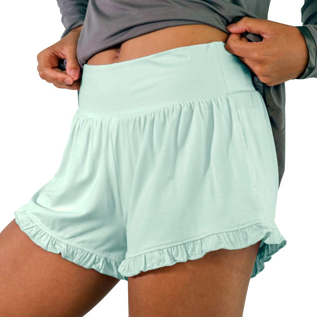 Price:$34.00 Bamboo Ruffle Shorts at Amazon Women’s Clothing store