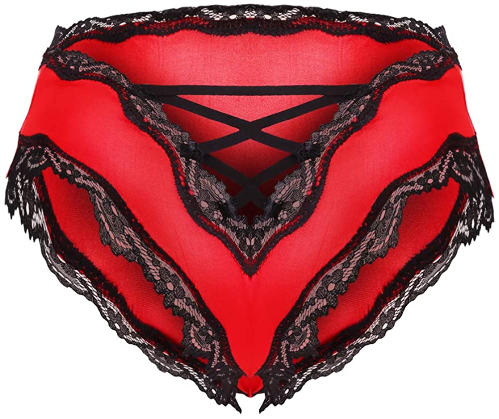 Price:$9.99 Sexy V-Back Criss Cross Floral Lace Underware Panties -Ladies Sexy Lingerie Briefs: Clothing, Shoes & Jewelry