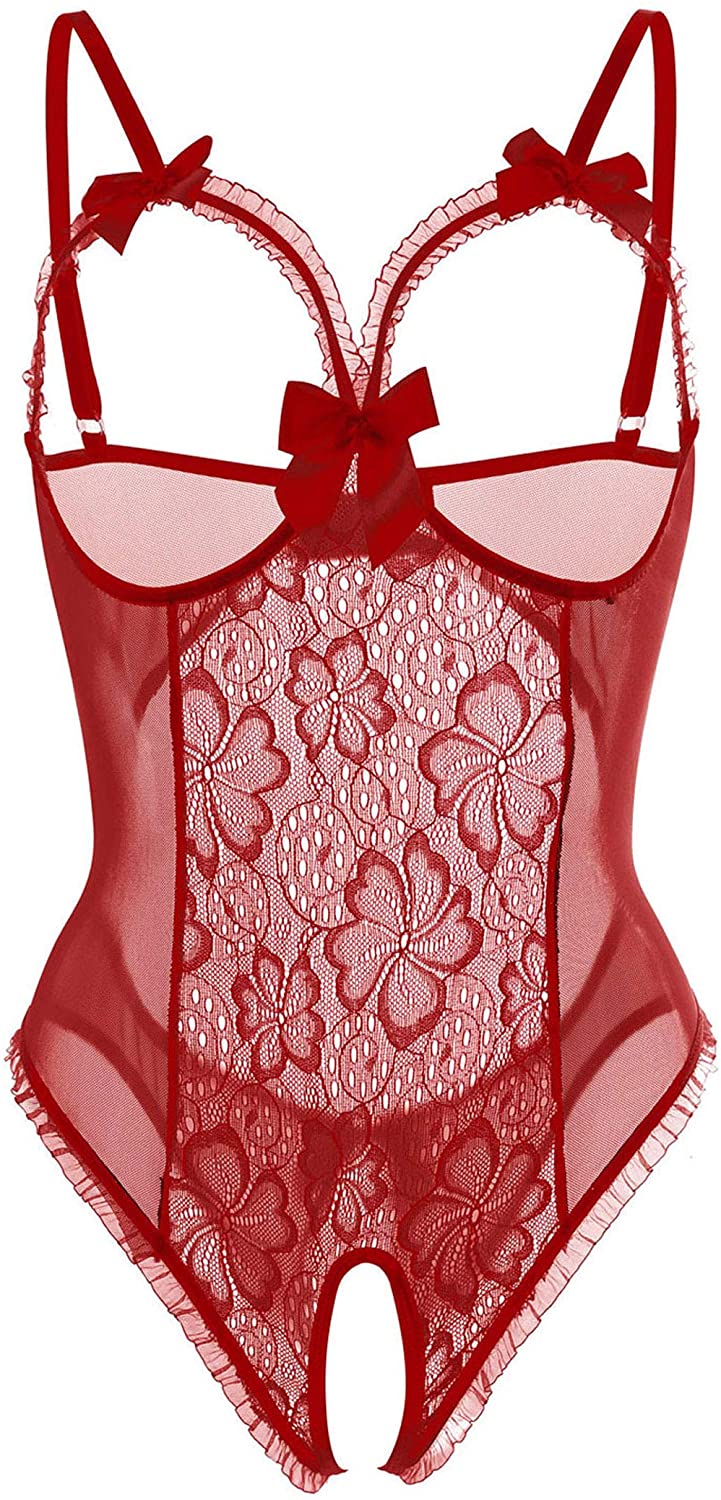 Price:$18.99 for Women Sexy One-Piece Teddy Bodysuit Lace Nightie: Clothing, Shoes & Jewelry