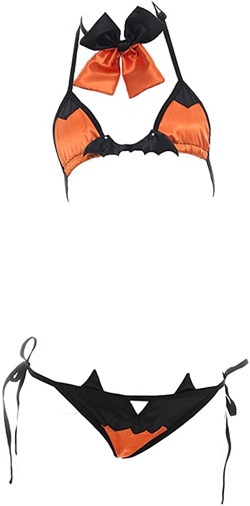Price:$18.98 Women Halloween Costume Sexy Anime Outfit Fancy Underwear Cosplay Bikini Set Lingerie (Bikini Set with Oversleeves) : Clothing, Shoes & Jewelry