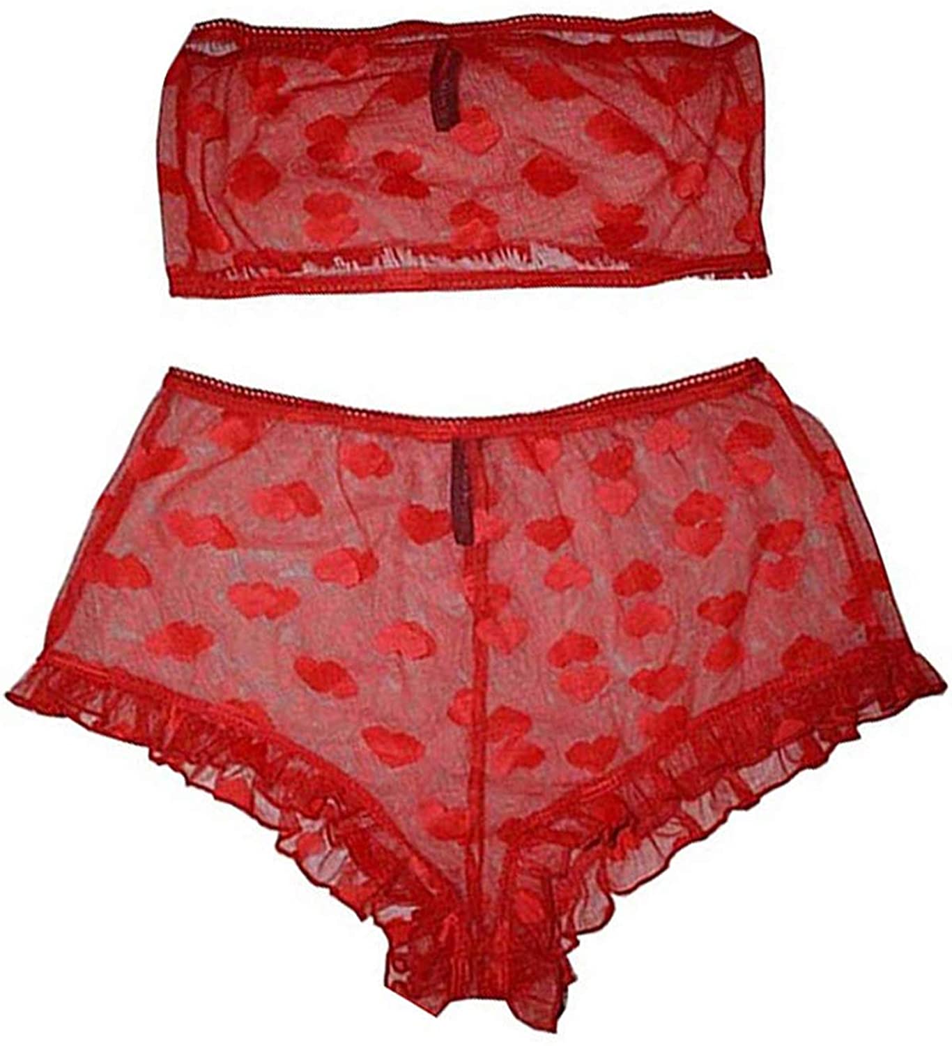 Price:$4.99 Women Sexy 2PCS See Through Lingerie Set Lace Mesh Nightwear Babydoll Bra and Panty Underwear Set: Clothing, Shoes & Jewelry