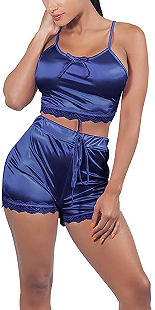 Price:$7.99 Pajamas for Women - Sleepwear Camisole + Shorts Pjs Nightwear at Amazon Women’s Clothing store