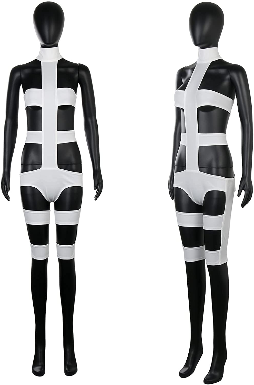 Price:$32.99 Fifth Element Cosplay Leeloo Costume Sexy Lingerie Set Women Futuristic White Strappy Harness Party Bodysuit : Clothing, Shoes & Jewelry