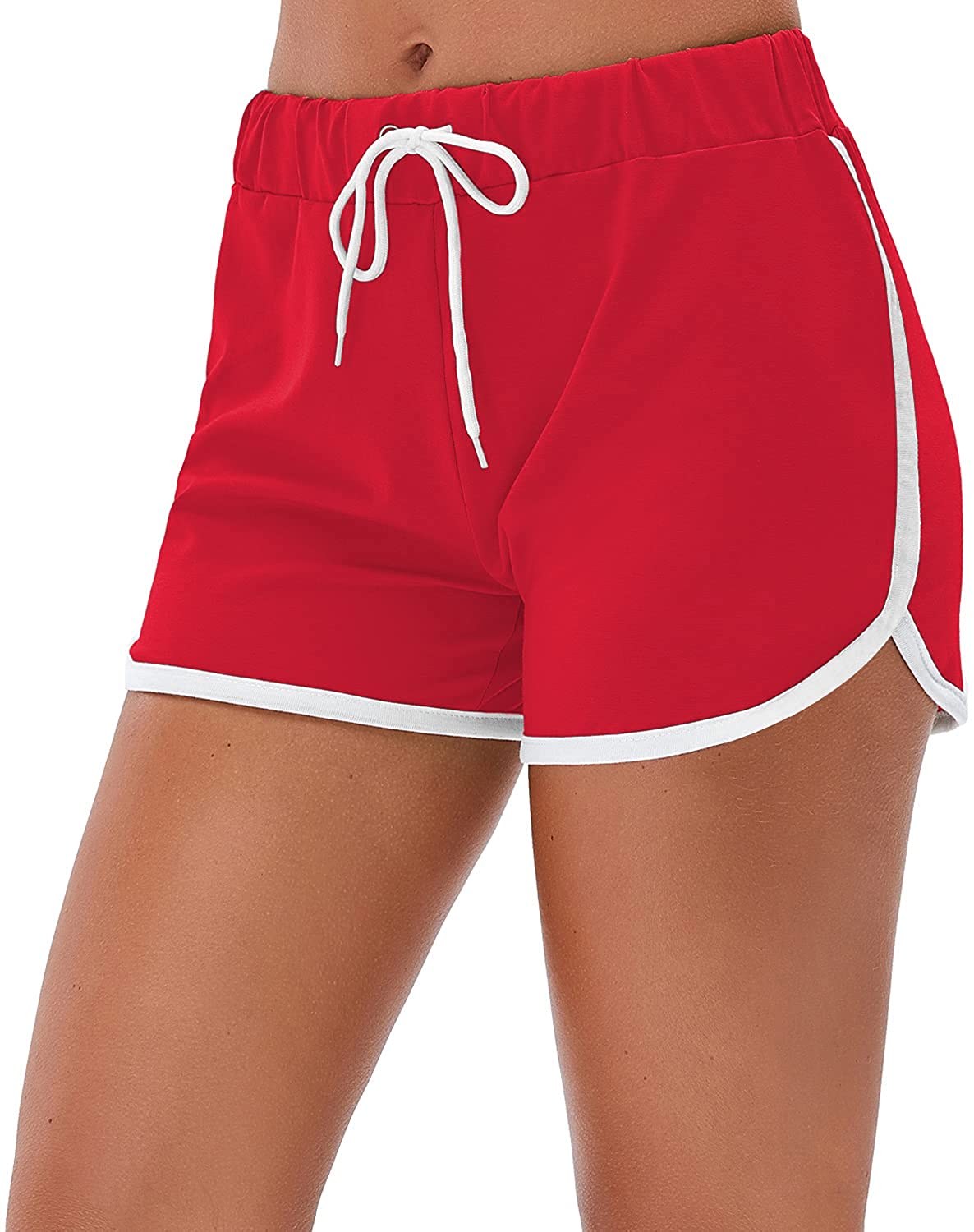 Price:$14.99 Beauty Women's Yoga Elastic Waist Running Athletic Shorts at Amazon Women’s Clothing store
