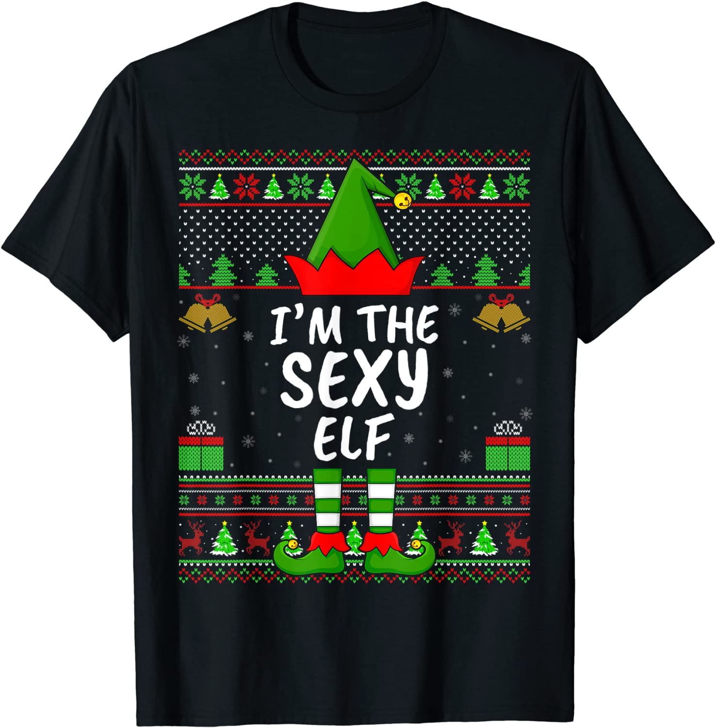 Price:$15.99 Family Matching Ugly I'm The Sexy Elf Christmas T-Shirt : Clothing, Shoes & Jewelry