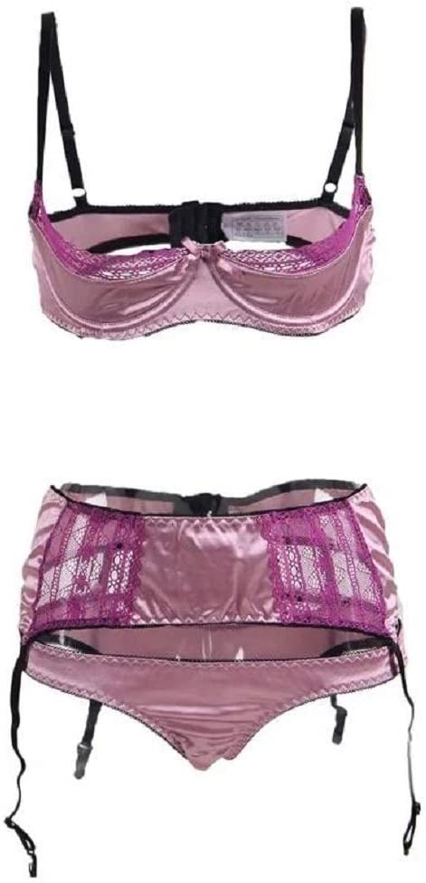 Price:$26.99 Crafty Owl Sexy Women Lingerie Set Bra+Garter Belt +Panty Perfect for WeddingsValentinesBirthdaySpecial Occasions Various Designs (Small, PurpleLavender Satin) : Clothing, Shoes & Jewelry