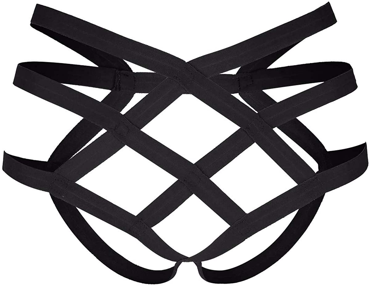 Price:$7.12 Women's Sexy Elastic Bandeau Straps Thongs Hollow Out Strappy Width Panties Underwear : Clothing, Shoes & Jewelry