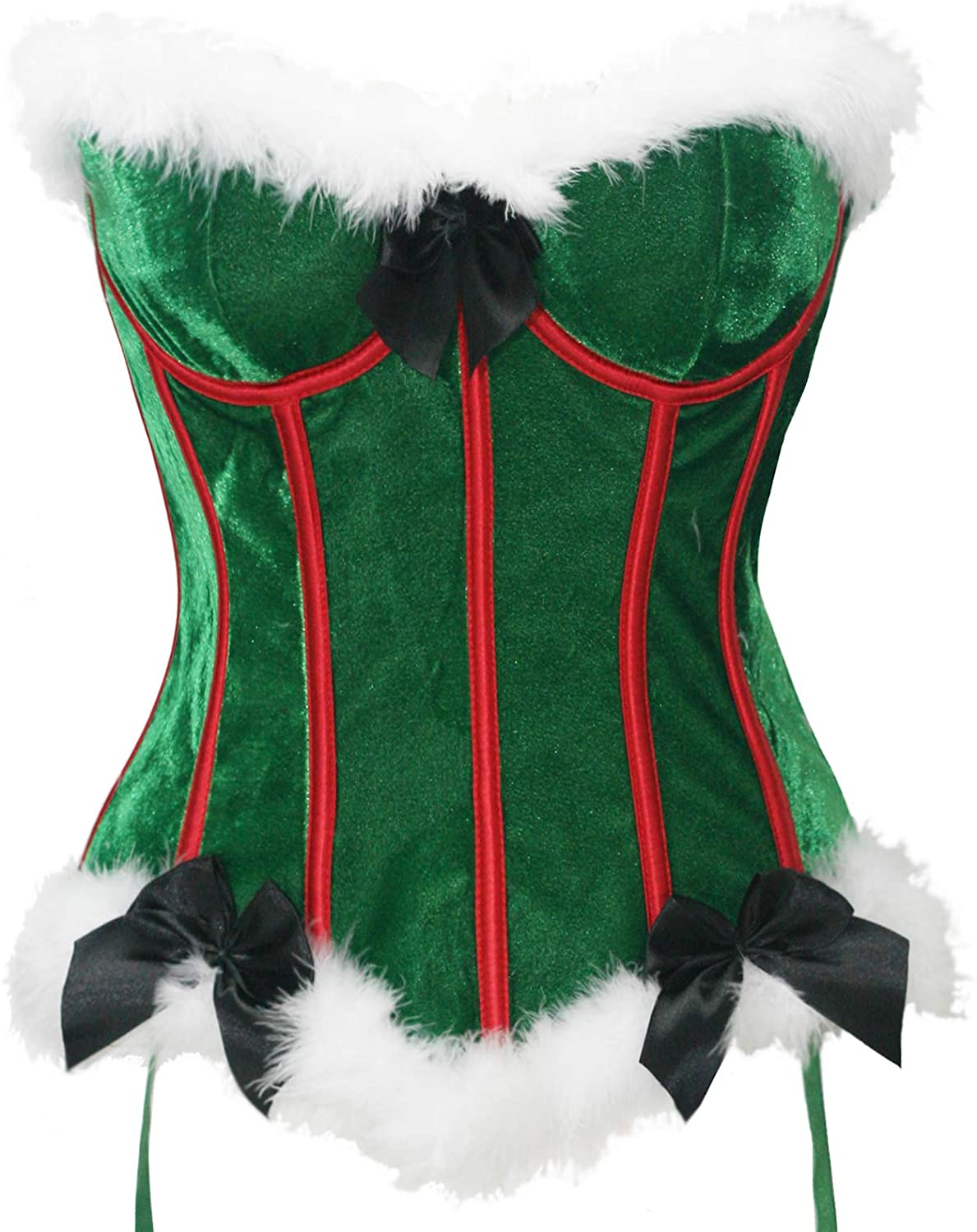 Price:$32.99 Sexy Christmas Mrs. Claus Costume Bustier Corset Top: Clothing, Shoes & Jewelry
