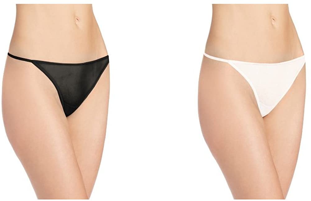 Price:$37.71 Women's Soire Italian Thong Panty, Black/White, One Size : Clothing, Shoes & Jewelry