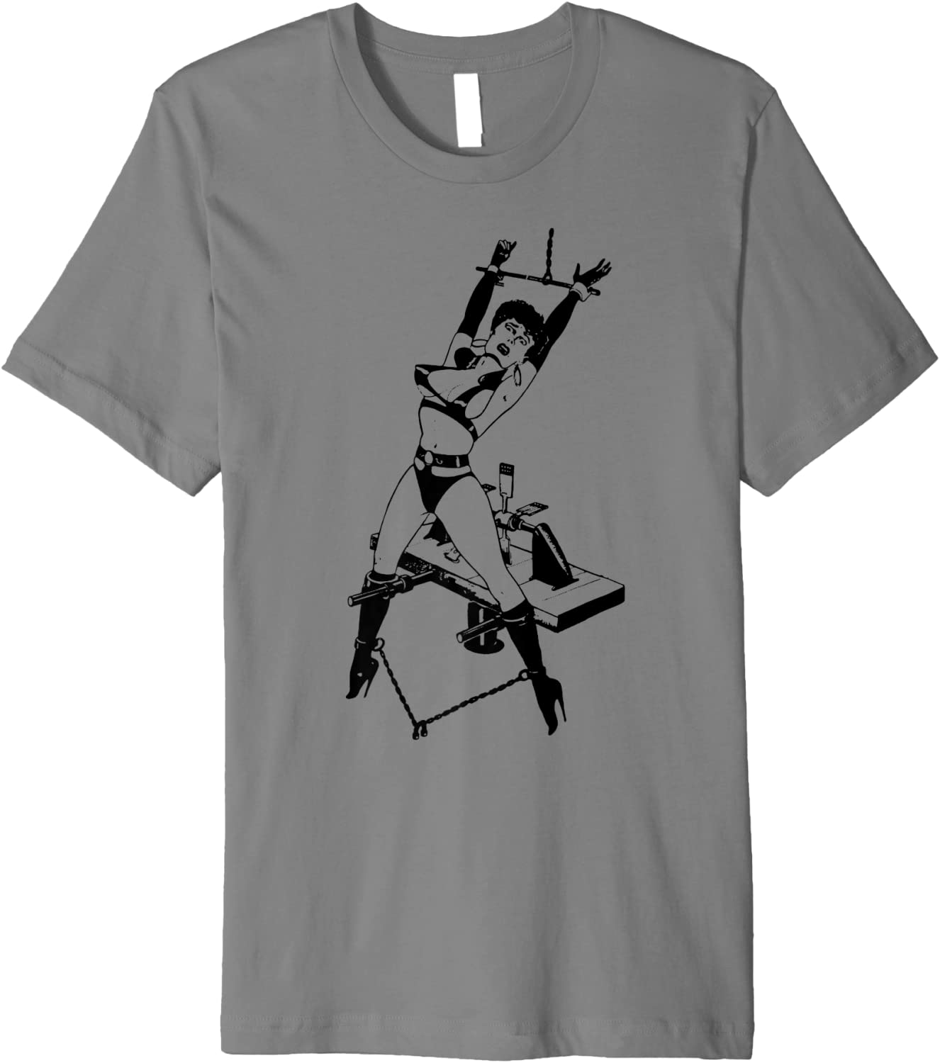 Price:$16.88 BDSM Vintage Bondage Hot Goth Girls In Lingerie Dom Sub Premium T-Shirt : Clothing, Shoes & Jewelry