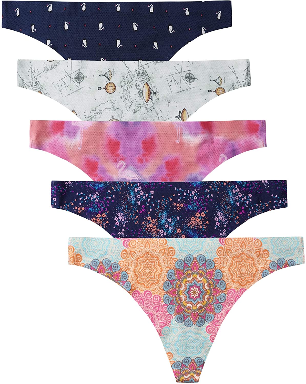 Price:$12.71 Seamless Thongs for Women No Show Thong Underwear Women 5-10 Pack : Clothing, Shoes & Jewelry