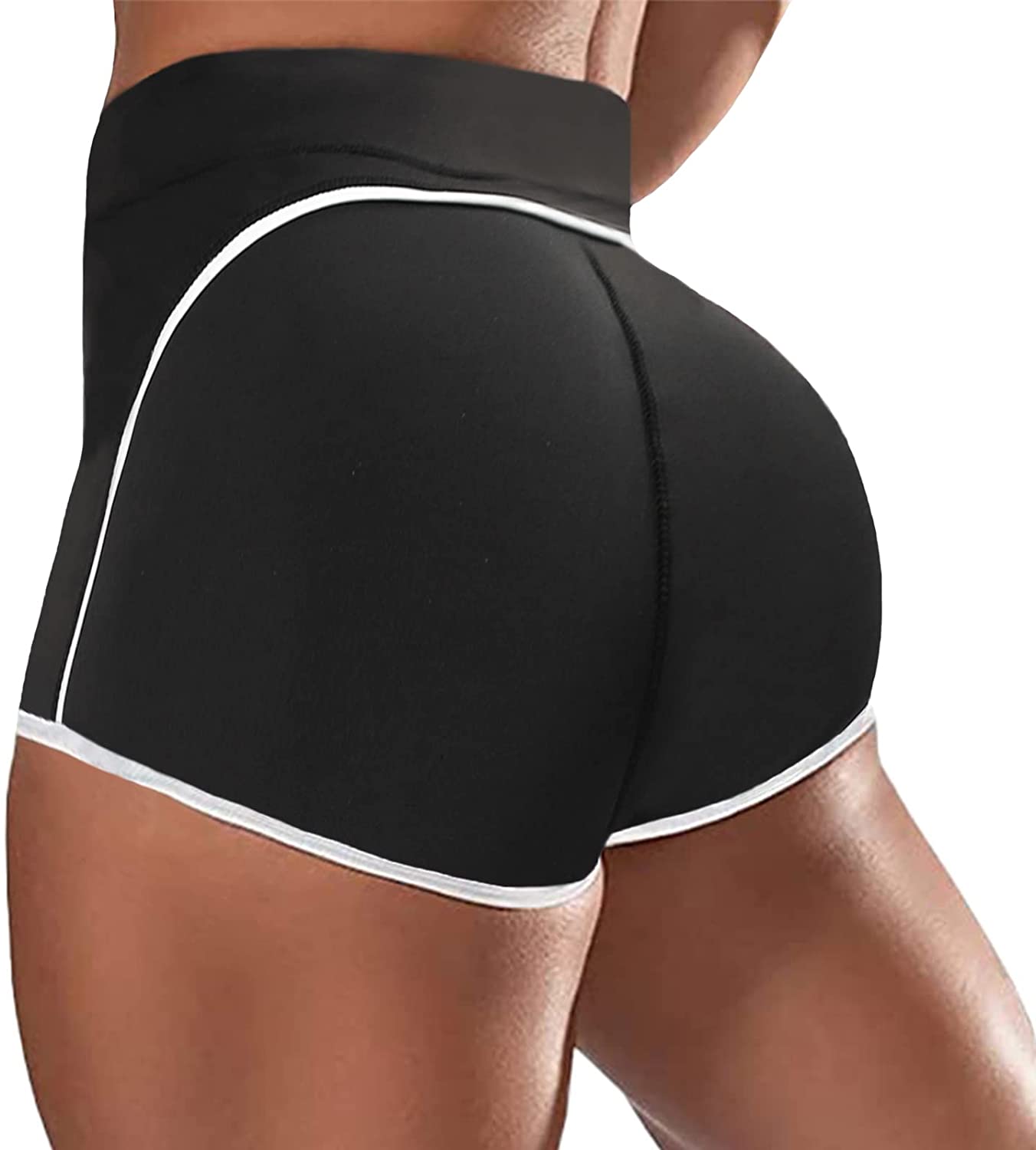 Price:$4.99 Women's High Waisted Print Bottom Scrunch Ruched Yoga Shorts Tops Sets at Amazon Women’s Clothing store