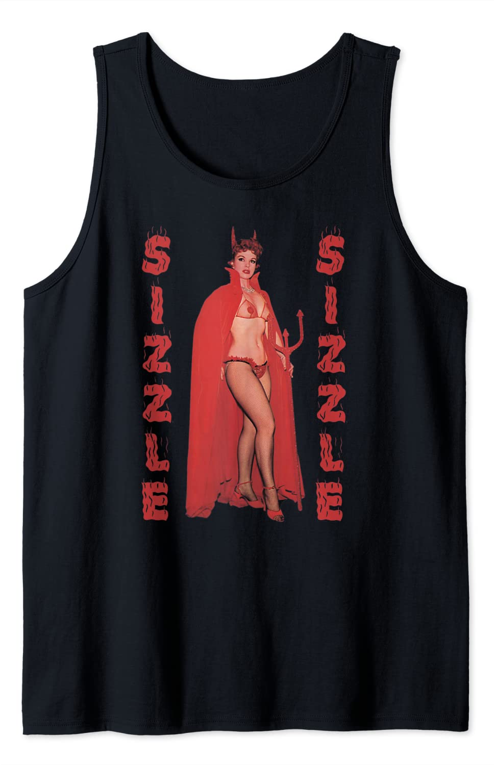 Price:$19.99 Devil Pin Up Girl Lingerie Vintage Halloween Sexy Devil Tank Top : Clothing, Shoes & Jewelry