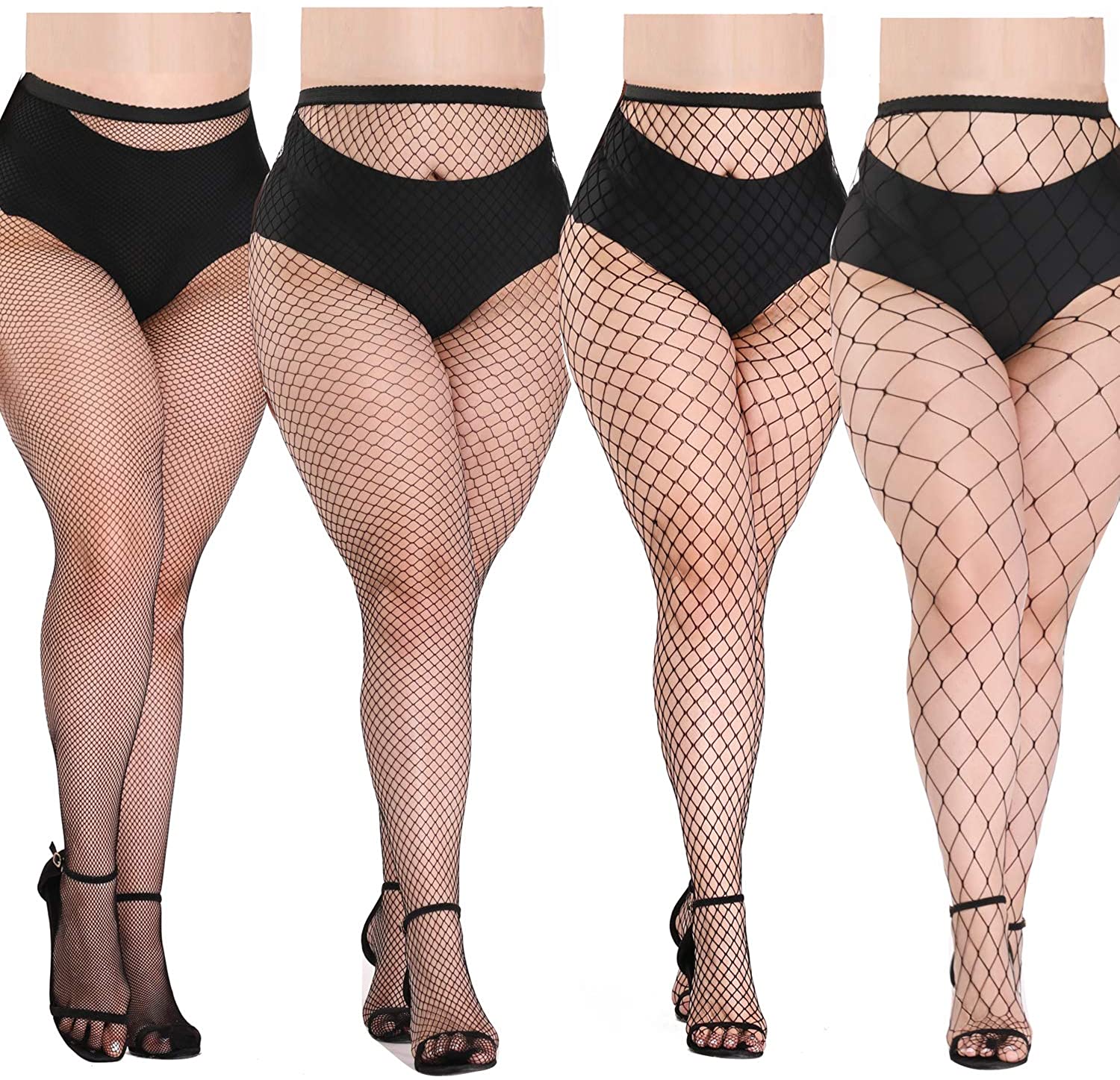 Price:$11.99 Womens High Waist Tights Fishnet Stockings, Pantyhose Thigh High Stockings at Amazon Women’s Clothing store