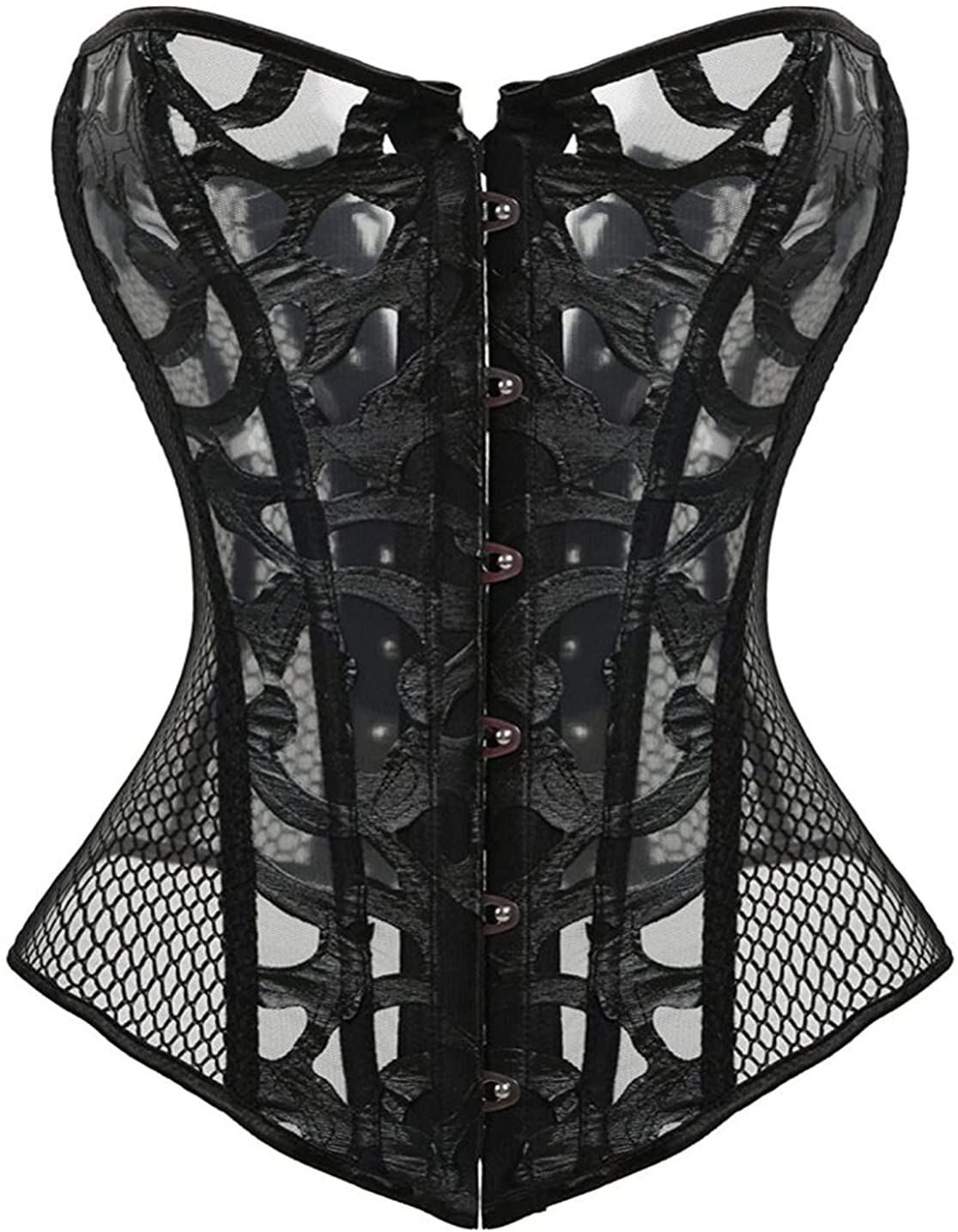 Price:$16.99 Corset Satin Overbust Lace up Busiter Shapewear Outfit: Clothing, Shoes & Jewelry