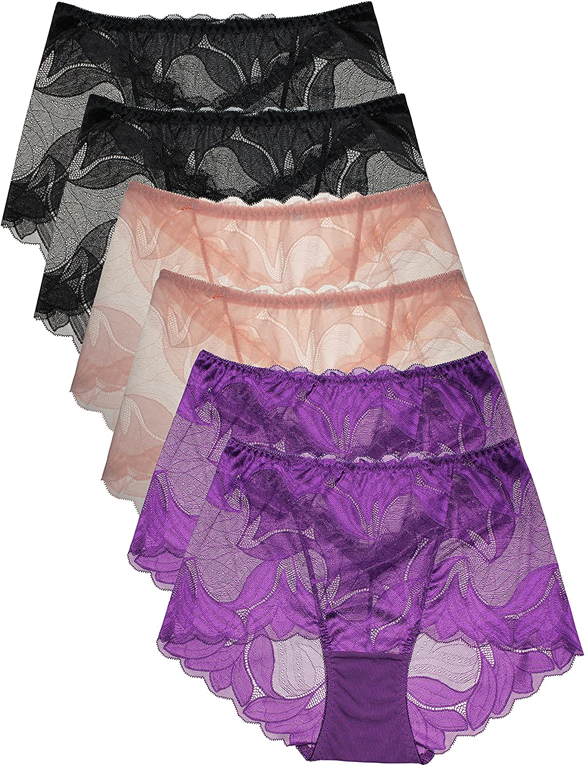 Price:$23.99 Goose Lace Underwear for Women Sexy Hipster Boy Short High-Waist Panties 5-6 Pack at Amazon Women’s Clothing store