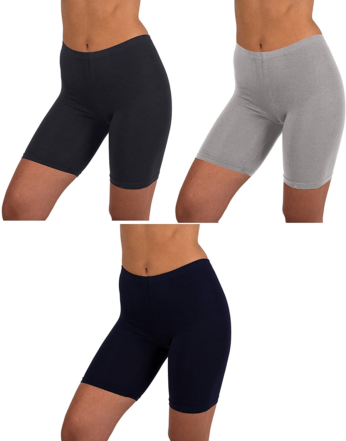 Price:$12.99 Basics Women's Active Dance Running Yoga Bike -Cotton Slip Shorts/Boy Short Boxer Briefs at Amazon Women’s Clothing store