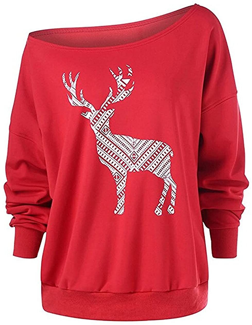 Price:$12.99 Oversized Off-The-Shoulder Slouchy Sweatshirt with Inside Fleeced at Amazon Women’s Clothing store
