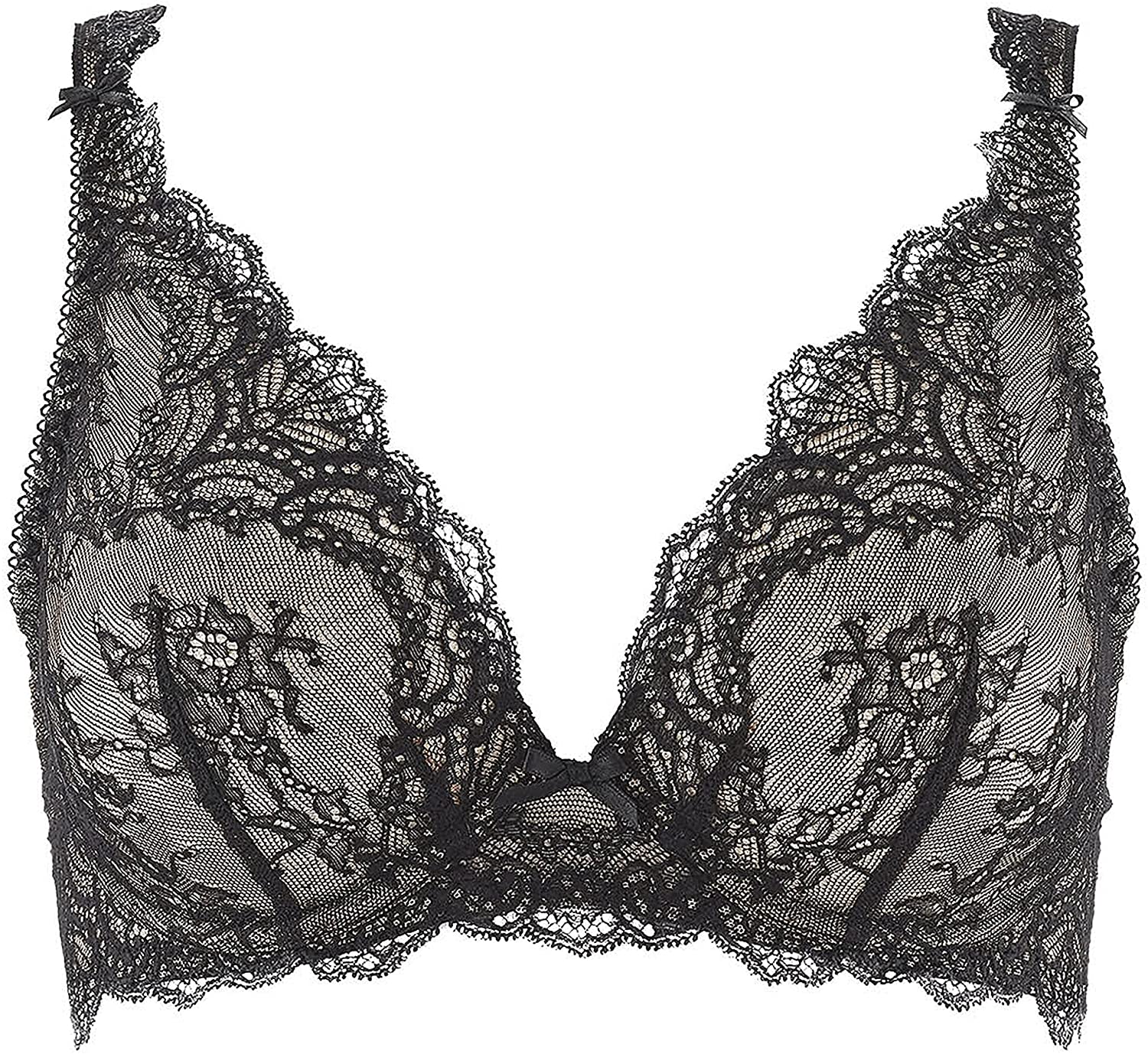 Price:$38.50 Women's Danse Des Sens Plunging Triangle Bra at Amazon Women’s Clothing store