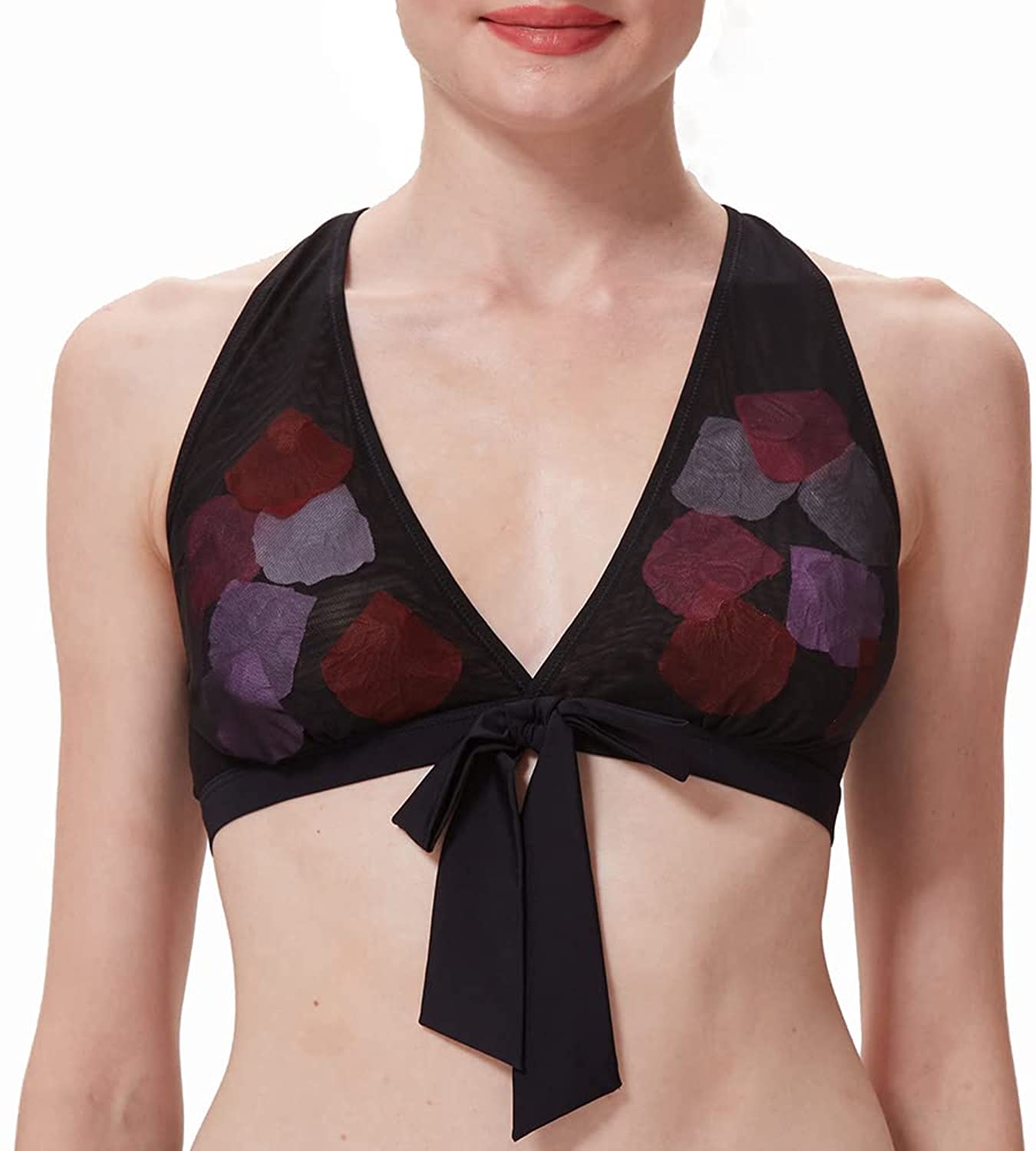Price:$33.99 Lingerie Women’s Sexy Deep V Rose Wireless Convertible Bralette at Amazon Women’s Clothing store