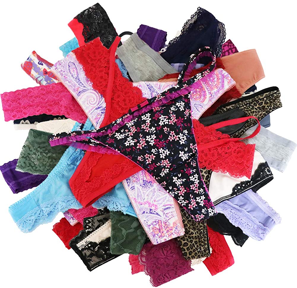 Price:$25.77 Womens Thong Underwear Pack 20 G String Panties Sexy Cheeky Panty Variety Pack : Clothing, Shoes & Jewelry