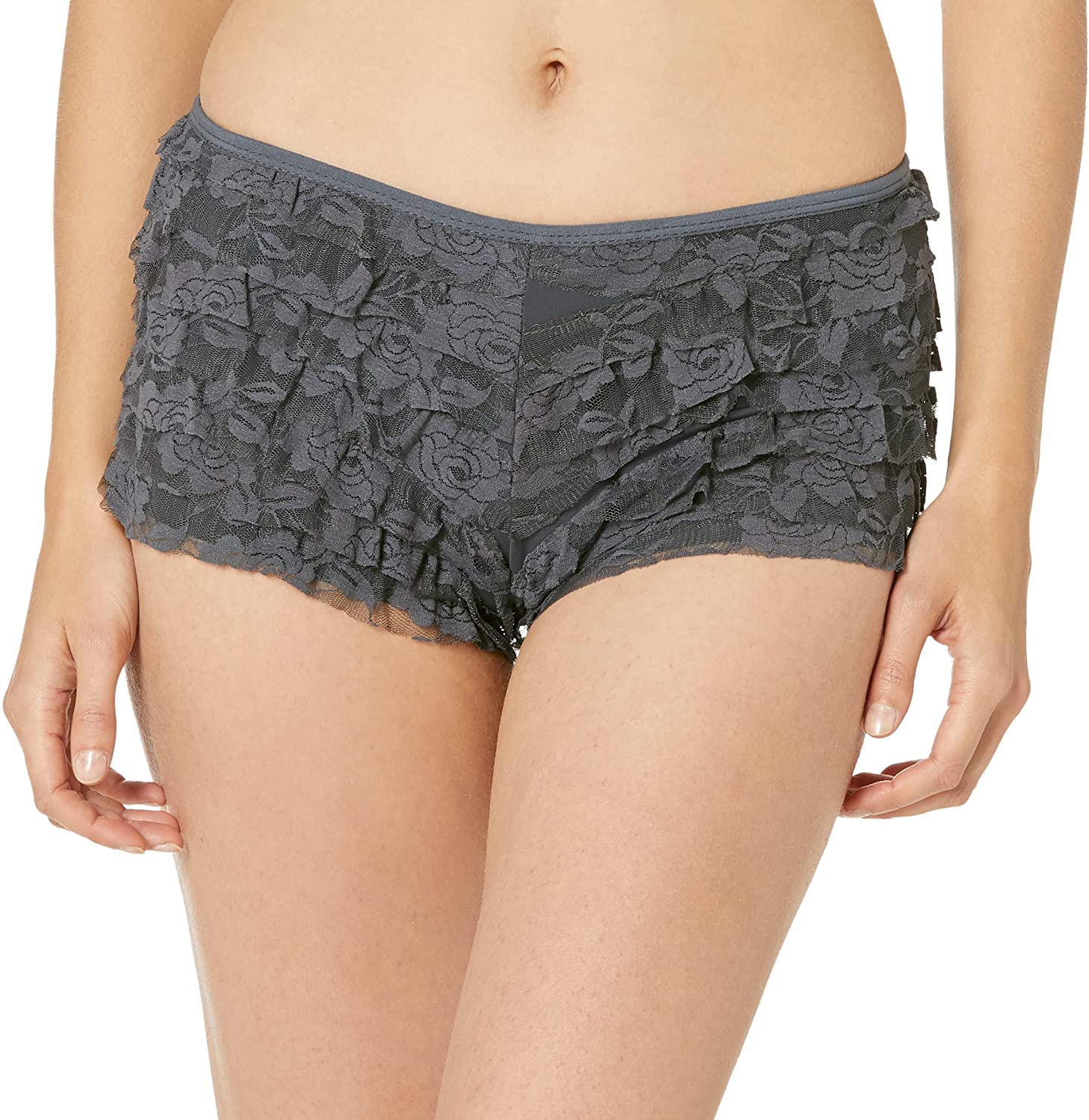 Price:$13.61 corsets Dark Grey Lace Ruffle Panty Shorts: Clothing, Shoes & Jewelry